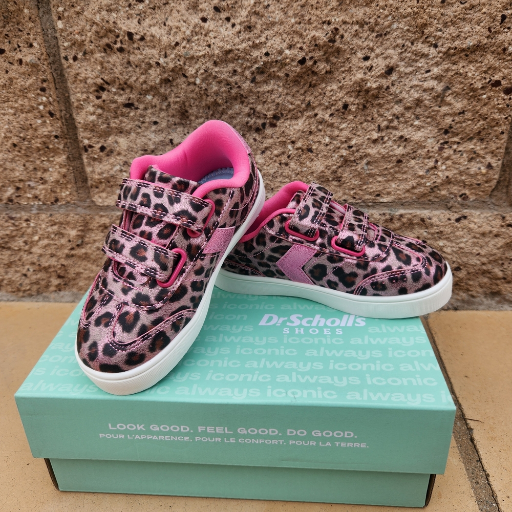 Dr. Scholl's Kids Leopard Print Sneakers - Pink